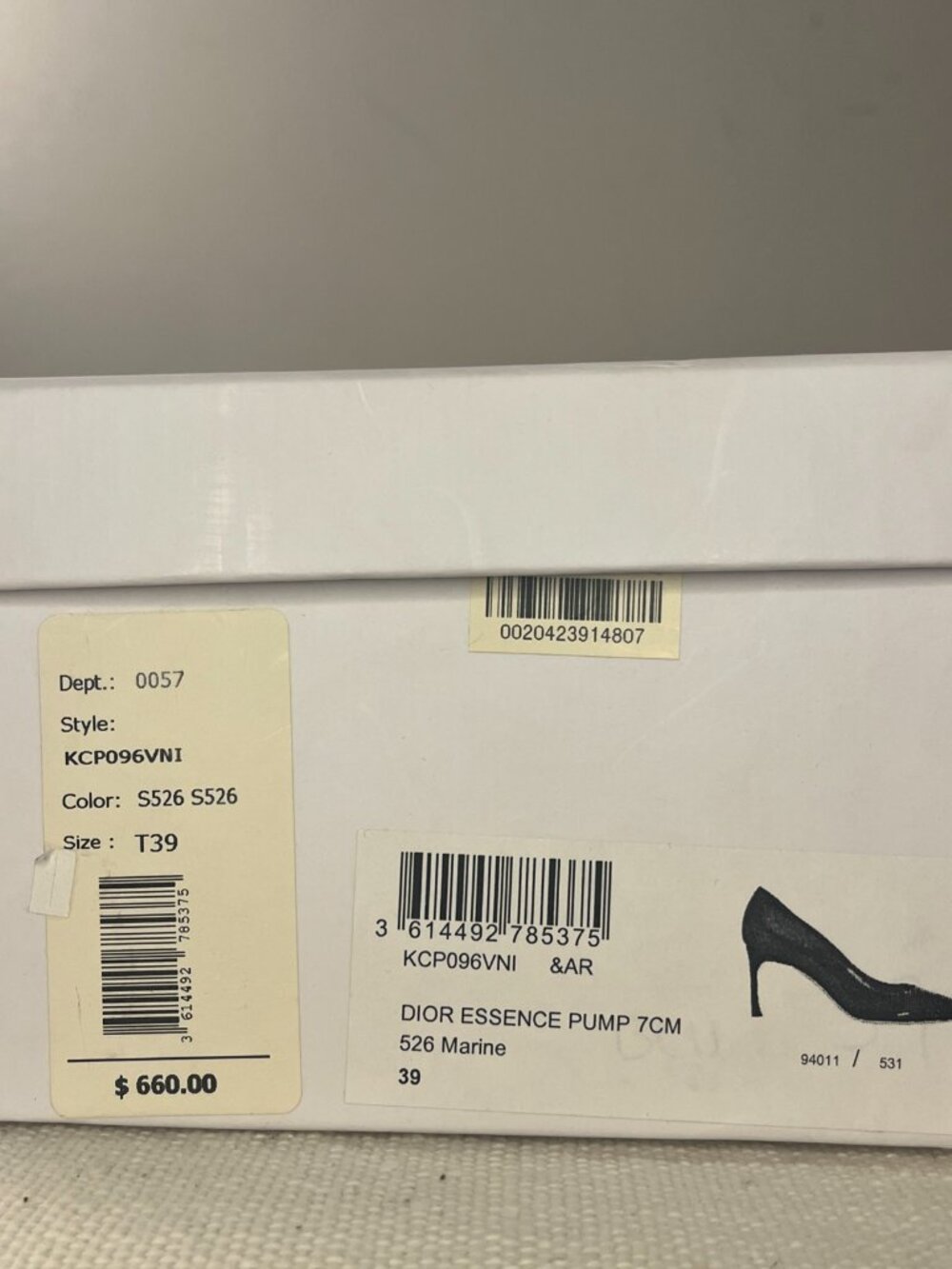 Dior Essence Pumps Navy Blue Patent Learher. 526 Marine. Worn Twice. - Picture 14 of 14